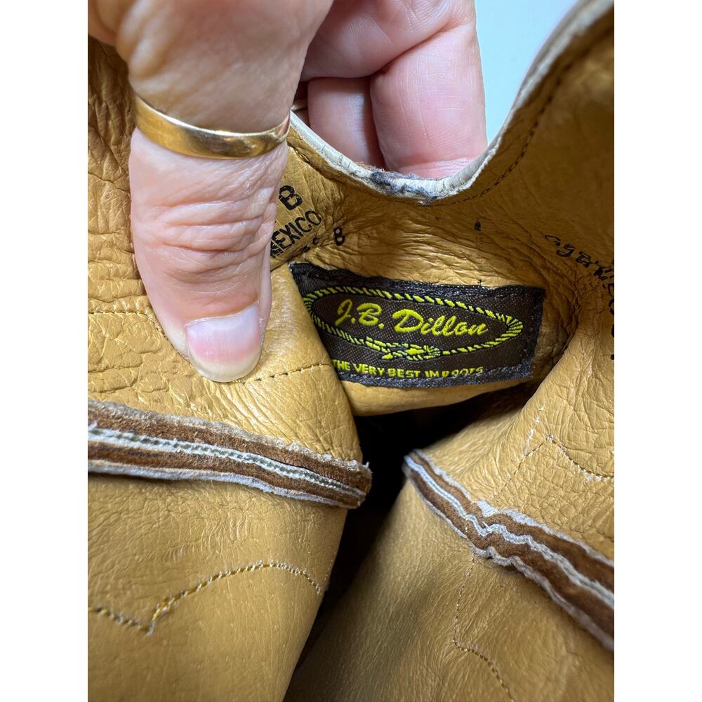 JB Dillon Brown Women’s Genuine GOAT Cowboy Western Boots Sz 7.5 B JBW5001 - Picture 9 of 12